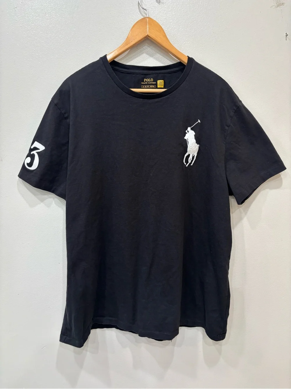 Polo Ralph Lauren Big Pony 3 Black Shirt Men’s Size XL